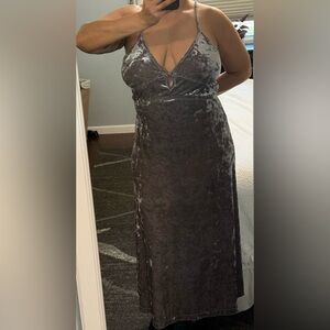 BP Gray Velvet Maxi Dress